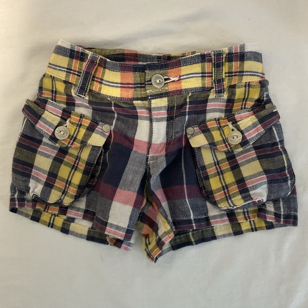 2T Girls Ralph Lauren Plaid Shorts Adjustable Waist
